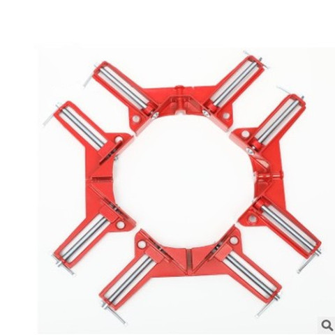 Abrazaderas de esquina de inglete, soporte de Marco de imagen de carpintería, ángulo recto, rojo, 75mm, 4 Uds. ► Foto 1/4