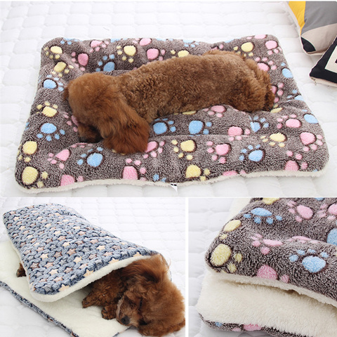 Almohadilla polar suave para mascotas, manta de franela gruesa, alfombrilla cama para mascotas para cachorro, perro, gato, sofá, cojín para el hogar, funda para dormir que mantiene el calor ► Foto 1/6