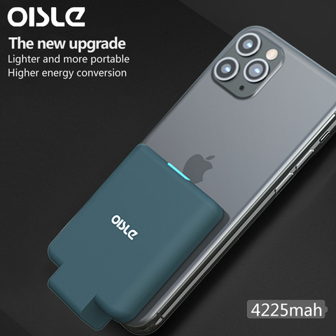 OISLE-mini banco de energía portátil para móvil, 4225mah, funda de batería para iphone X 11 12, Samsung S10/S9/s20, Huawei p30/P20 PRO/P40 ► Foto 1/6