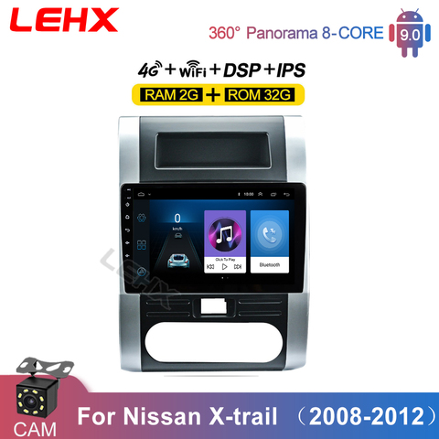 LEHX-Radio Multimedia con GPS para coche, Radio con reproductor de vídeo, 2 + 32G, Android 9,0, RDS, 2 din, para Nissan x-trail 2 T31 T32 XTrail 2 2003-2012 ► Foto 1/6