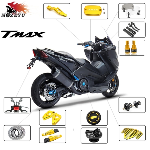 Para YAMAHA T-MAX tmax 500/530 T-MAX 530 SX/DX 2001-2022 CNC motocicleta manillar freno embrague palanca T-MAX 500 530 tapa de aceite del motor ► Foto 1/6