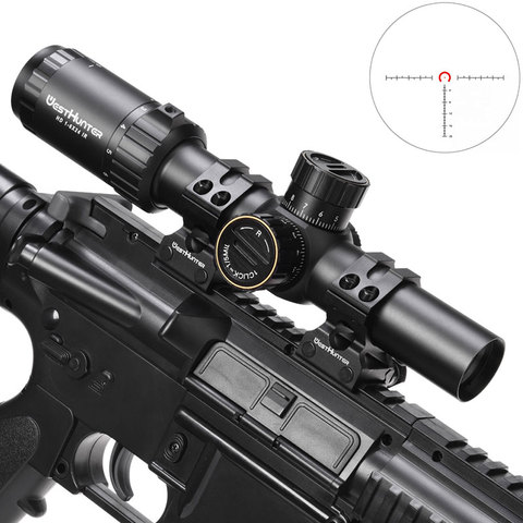 WESTHUNTER-mira de caza compacta HD 1-6X24 IR, Rifle táctico, retícula de cristal grabada, campo ancho de visión óptico ► Foto 1/6