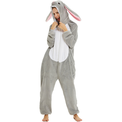 Disfraz de conejo de unicornio para niños y adultos, mono de punto de franela, mono de Anime ► Foto 1/6