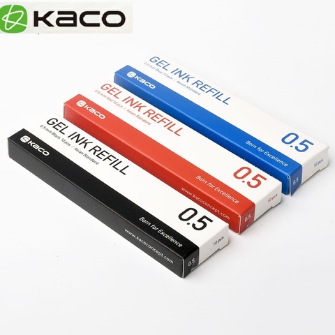 Tinta azul/negra/roja/colorida para Xiaomi Pen KACO, bolígrafo para firmar de 0,5mm para la escuela, oficina, escritura suave, repuesto duradero para firmar, 10 Uds. ► Foto 1/6