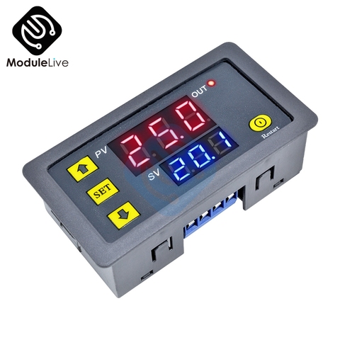 Módulo de relé de retardo de temporización Digital AC 110V 220V DC 12V, relé temporizador de doble pantalla LED, interruptor de Control del temporizador, ajustable, nuevo ► Foto 1/6