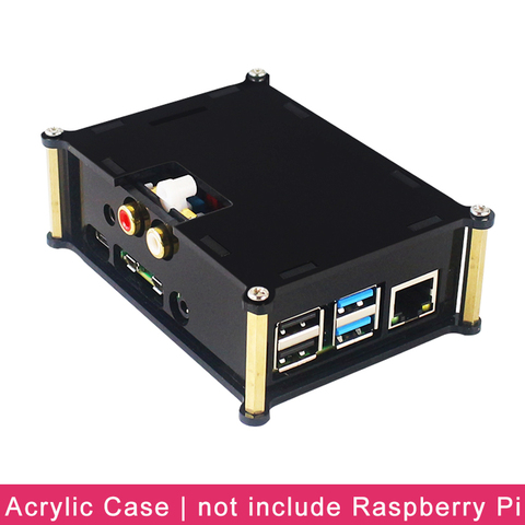 Raspberry Pi 4 Modelo B PiFi DAC + V2.0 tarjeta de sonido carcasa acrílica caja de tarjeta de Audio para Raspberry Pi 4 tablero de extensión DIFI DAC ► Foto 1/6