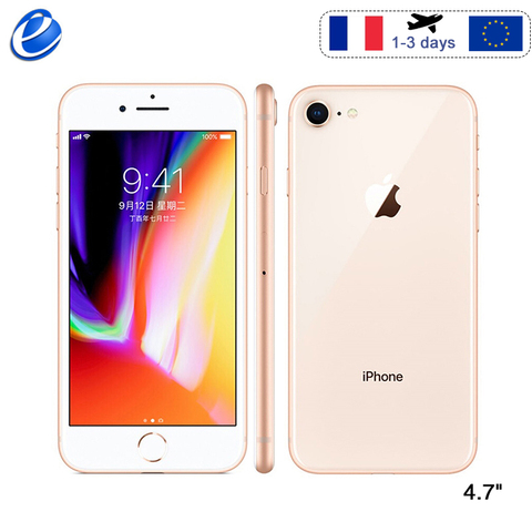 Apple-teléfono inteligente iPhone 8 Original, 64GB/256GB, Hexa-core, IOS, 3D, Touch ID, LTE, cámara de 12.0MP, pantalla de 4,7 pulgadas, reconocimiento de huella dactilar, batería de 1821mAh ► Foto 1/4