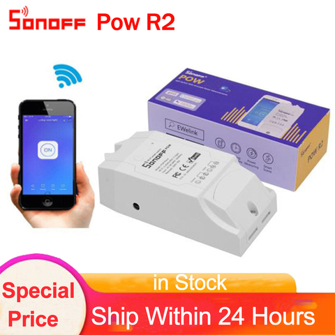 Itead Sonoff Pow, interruptor de potencia inalámbrico WiFi 16A medidor de vatios Medición de consumo, reloj inteligente para casa remoto funciona con Alexa ► Foto 1/6