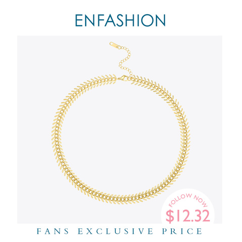 ENFASHION-collar de cadena de lujo Punk para mujer, gargantilla de Ciempiés de acero inoxidable de Color dorado, joyería de fiesta 2022 P3074 ► Foto 1/6