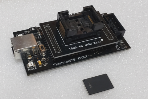 Programador FlashcatUSB con adaptador de enchufe de FLASH NOR (TSOP48) ► Foto 1/1