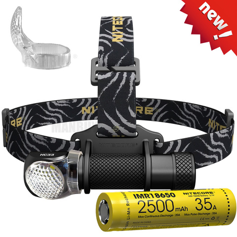 NITECORE-linterna de cabeza HC33 de 1800LMs, batería recargable de 3500mAh y 8A, resistente al agua, para viaje de acampada, envío gratis ► Foto 1/6