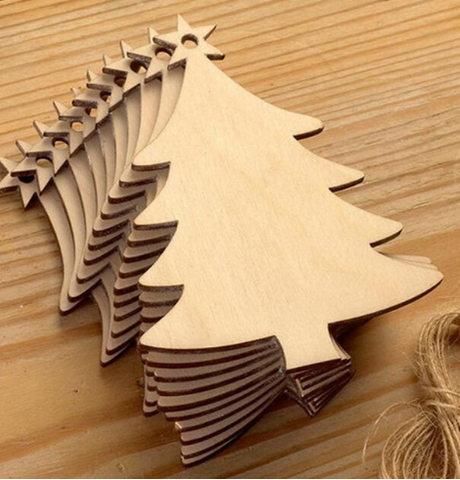 10 Uds. Decoraciones de madera para Navidad, manualidades, juguetes, regalos ► Foto 1/6