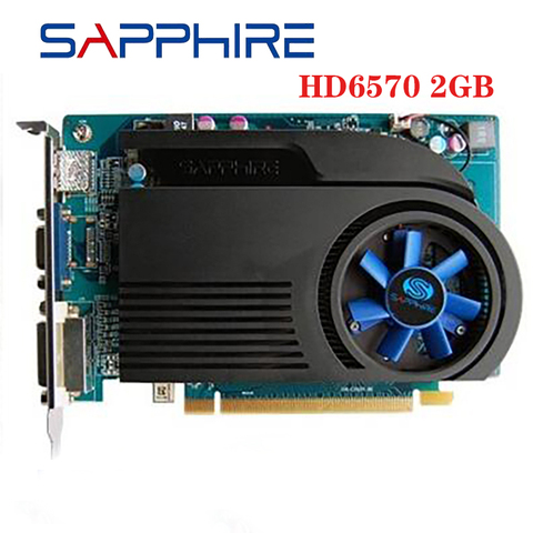 SAPPHIRE-tarjetas de vídeo HD 6570, 2GB, GDDR3, para tarjeta gráfica AMD, GPU, Radeon HD6570, ordenador de oficina para tarjeta AMD, HDMI, Original, usado ► Foto 1/6