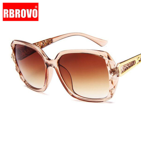 RBROVO 2022 con marco grande gafas De Sol mujer marca diseñador lente gafas De Sol De conducción UV400 Oculos De Sol Feminino ► Foto 1/6