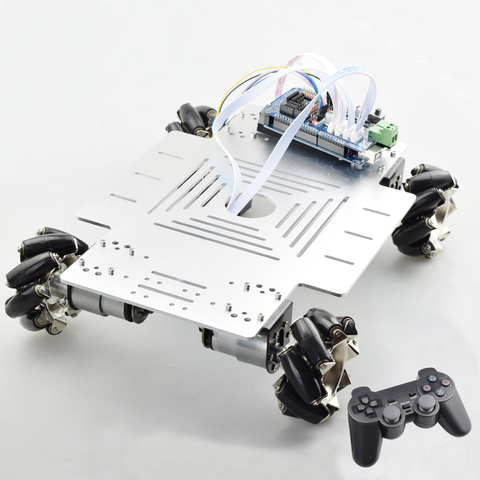 Mecanum-Robot de ruedas inteligente con carga grande, 25KG, plataforma Omni con mando PS2 Mega2560 para Arduino Project ► Foto 1/6