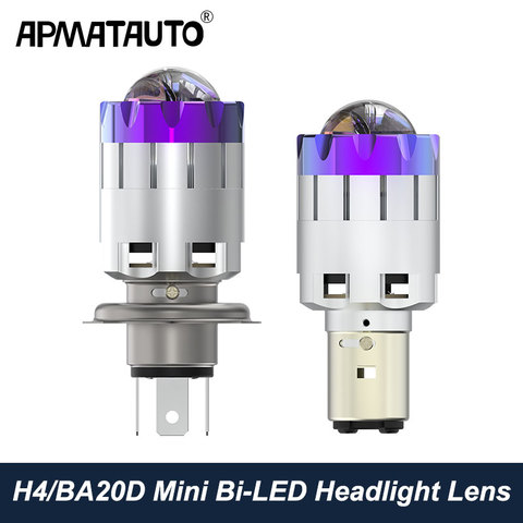 Bombillas Led H4 H6 BA20D para faro de motocicleta, Mini lente biled para Moto, 4800LM, lámpara Hi Lo para Scooter, ATV, accesorios de luces antiniebla ► Foto 1/6