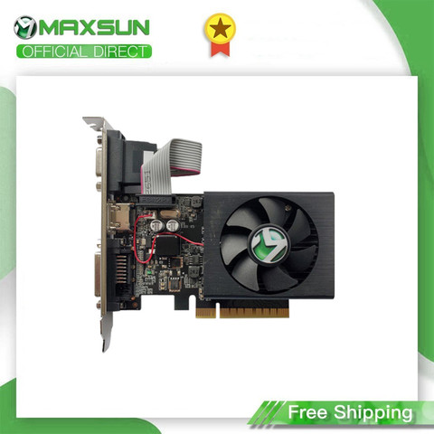 Maxsun-tarjeta gráfica GT 1030 2G para ordenador, GDDR5, 64 bits, 14nm, Nvidia, GPU, para videojuegos, DVI ► Foto 1/5