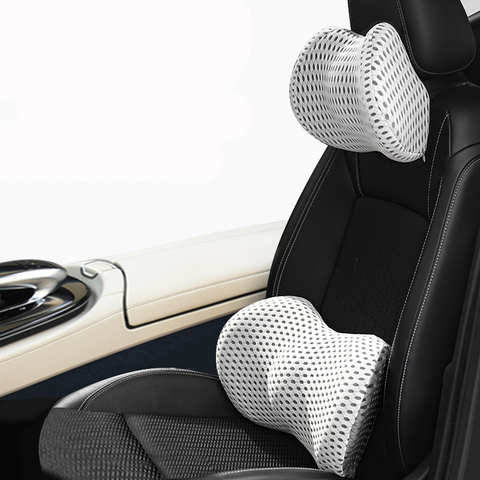 Almohada de cuello para coche, apoyo para la cabeza, reposacabezas de coche, reposacabezas de coche de espuma viscoelástica, almohada de apoyo Lumbar para coche, cojín de respaldo para coche ► Foto 1/6