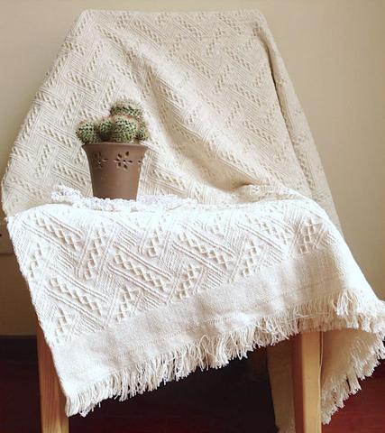 Mantas para sofá, toalla, manta nórdica lisa, cubierta de sofá blanca, manta ► Foto 1/6