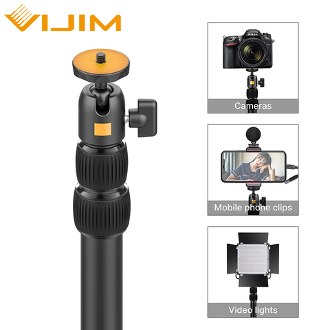 VIJIM LS01-trípode de escritorio para fotografía, soporte de luz de escritorio, palo de montaje, cabezal de bola extraíble con tornillo de 1/4 pulgadas para luz LED para vídeo ► Foto 1/6