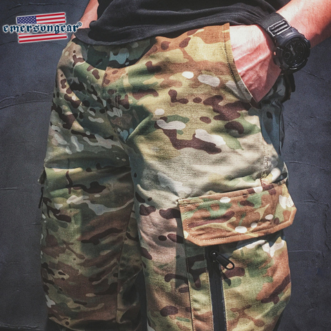 Emersongear-pantalones de camuflaje para hombre, pantalón táctico con banda en el tobillo, Multicam, al aire libre para senderismo, con cremallera negra ► Foto 1/6