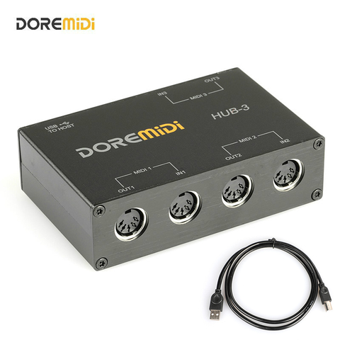 DOREMiDi MIDI 3x3 Box interfaz USB MIDI Box MIDI HUB-3 ► Foto 1/6