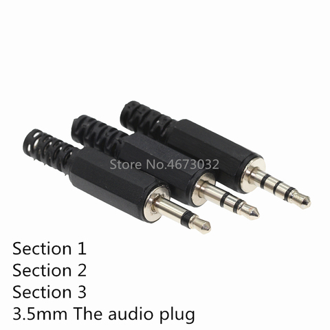 10 Uds 3,5mm conector macho de Audio 3,5 Jack 2,3 4 secciones equilibrio macho para micrófono conector de auriculares enchufe de Audio de toma de auriculares ► Foto 1/6