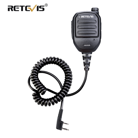 Retevis-altavoz de micrófono recargable HK008 de 2 pines, volumen ajustable para Kenwood Baofeng UV5R UV82 888S Retevis RT22 RT3S H777 para TYT ► Foto 1/6