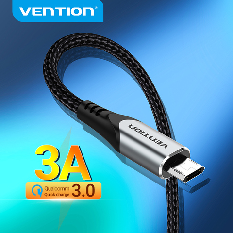 Vención de la Micro Cable USB para Xiaomi Redmi Nota 4 Plus USB Cable de datos para Samsung 3A USB cargador de teléfono móvil C ► Foto 1/6