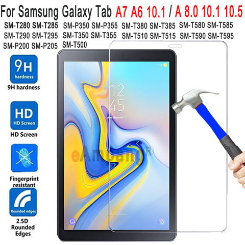 Protector de pantalla de vidrio templado para Samsung Galaxy Tab A 7, 7,0, 8, 8,0, 10,1, 10,5, A7, 9,7, T500, T590, T510, T580, P580, T350, T290 ► Foto 1/6