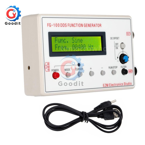 1HZ-500KHZ DDS funcional generador de señal sinusoidal triángulo cuadrado frecuencia de onda diente de forma de onda 1602 pantalla LCD ► Foto 1/6