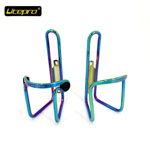 Litepro-portabotellas de aleación de aluminio para bicicleta, jaula para tetera plegable, de titanio, Multicolor ► Foto 1/6