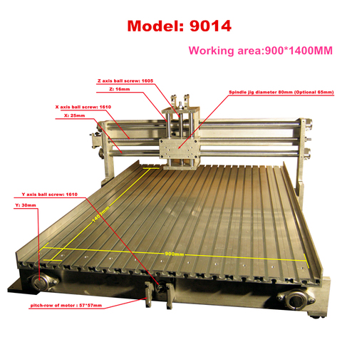 Marco de enrutador cnc de aluminio DIY 900x1400mm Z carrera 100mm 6090 marco de aluminio máquina de grabado torno cama cnc kit ► Foto 1/6