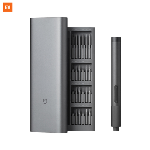 Xiaomi Mijia eléctrico Kit de destornilladores de precisión 2 de Control de par 400 tornillo 1 tipo-C recargable de aluminio magnético caso ► Foto 1/6