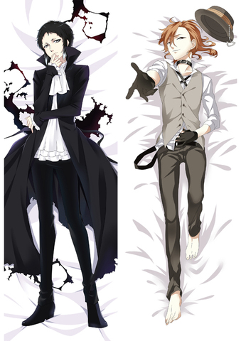 Funda de almohada de Anime Bungo Stray Dogs Dakimakura, Nakajima Atsushi y Osamu Dazai, funda de refuerzo para el cuerpo ► Foto 1/2