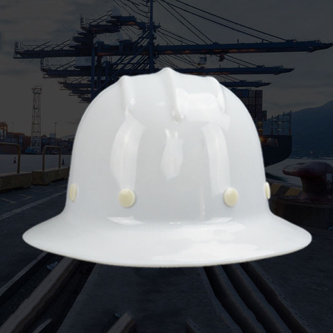 Casco de seguridad de ala ancha Sombrero duro parasol impermeable protección casco a prueba de trabajo de construcción de ► Foto 1/6