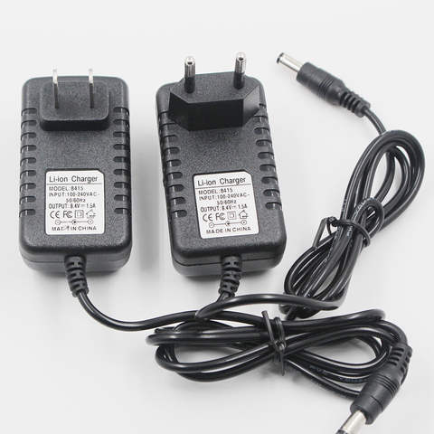 Adaptador de fuente de alimentación, cargador de batería de litio voltios para 100, AC 240-8,4 V DC 21V 12,6 V 16,8 V 8,4 V 1A 1000MA 21 12,6 16,8 18650 V ► Foto 1/6