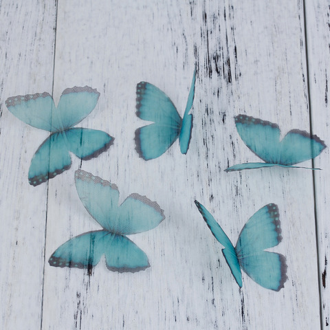 Azul y púrpura romántico de mariposa etérea para DIY y suministros de artesanía joyería Fabricación de pendientes de 50mm(2 