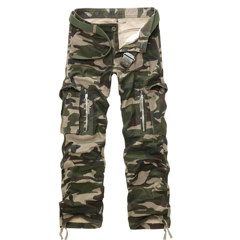 Pantalones militares holgados tácticos para hombre, Pantalón Cargo holgado con múltiples bolsillos, mono con pantalones largos de talla grande 40 ► Foto 1/6