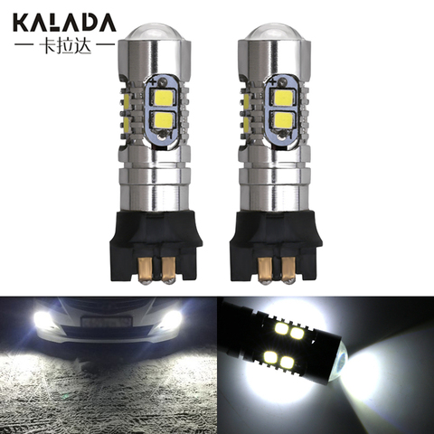 2x PW24W PWY24W hembra bombillas LED de coche Canbus Luz de señal de giro luces de circulación diurna DRL lámpara Auto DC 12V ámbar Amarillo Blanco ► Foto 1/5