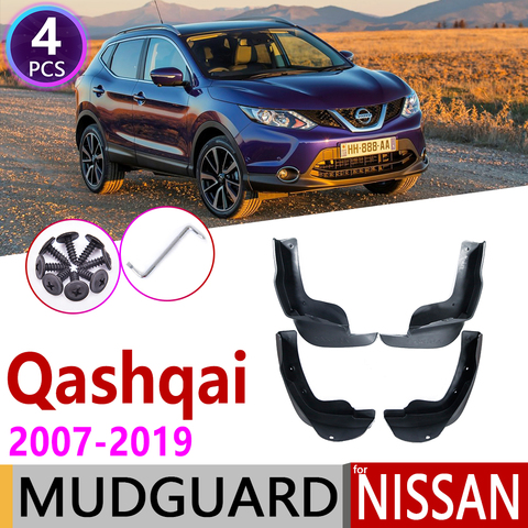 Guardabarros para Nissan Qashqai J10 J11 2007 ~ 2022, accesorios para salpicaduras, 2008, 2009, 2010, 2015, 2016, 2017, 2022 ► Foto 1/6