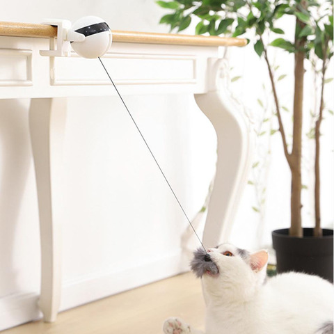 Divertido juguete eléctrico para gatos, pelota de levantamiento, juguete para gatos, juguete eléctrico giratorio para gatos, juguetes interactivos con movimiento electrónico para mascotas ► Foto 1/6