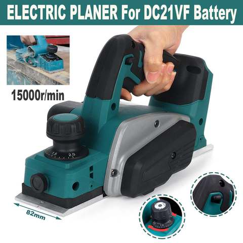 Cepillo eléctrico recargable de 18V y 15000rpm para Makita herramienta de corte de madera con batería de 18V, inalámbrica, con llave ► Foto 1/6