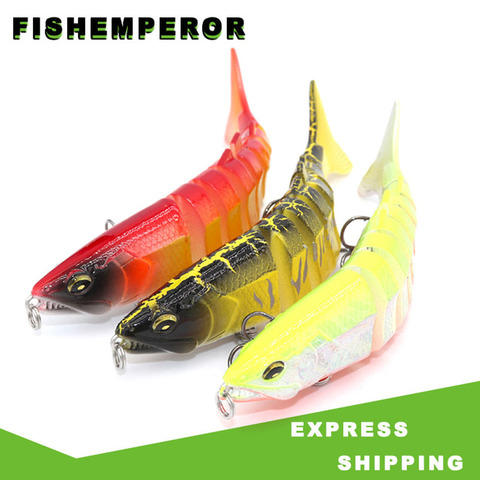 12cm 20g Wobblers Pike pesca señuelos artificiales Multi articulado secciones Artificial cebo duro Trolling trucha herramientas de pesca ► Foto 1/6