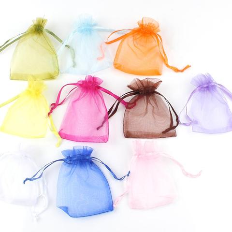 Bolsos de Organza dibujables para fiesta de boda, embalaje de exhibición, bolsitas de regalo, decoración para fiesta de boda, 7x9, 9x12, 10x15, 13x18cm, 50 Uds. ► Foto 1/6