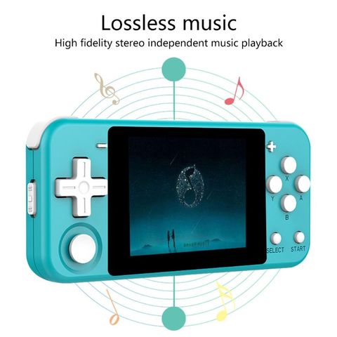 POWKIDDY-consola de juegos portátil Q90 con sistema Dual, IPS 3 pantallas, simulador de regalo para niños, compatible con PS1, nuevo juego 3 ► Foto 1/6
