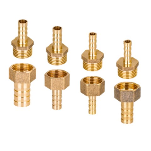 Conector de tuberías de latón, 6mm, 8mm, 10mm, 12mm, 14mm, 16mm, 19mm, lengüeta de manguera de cola, 1/2 