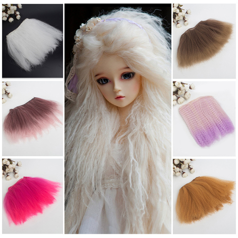 15 cm DIY SD fluffy explosión de alta temperatura resistente al calor a pelo de muñeca para 1/3 de 1/4 de 1/6 BJD pelucas rizadas de muñeca accesorios Juguetes ► Foto 1/6