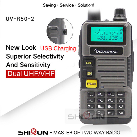 Radio Ham para caza UV-R50-2, Quansheng, 5W, doble banda, VHF, UHF, 136-174Mhz/400-520Mhz, Walkie Talkie ► Foto 1/6