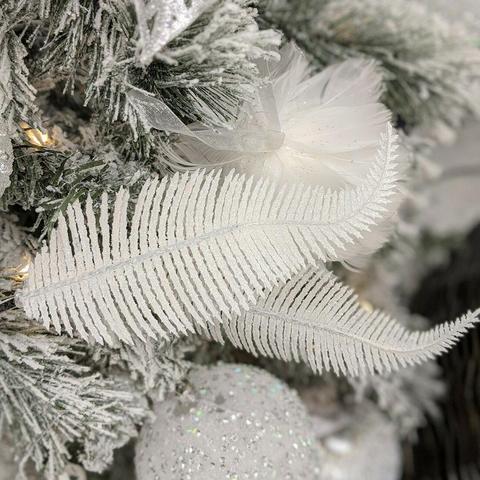 6 unids/set moda nueva plumas Navidad ornamento para árbol accesorios fiesta en casa decoración de la boda de plumas para Navidad Centro X4L7 ► Foto 1/6